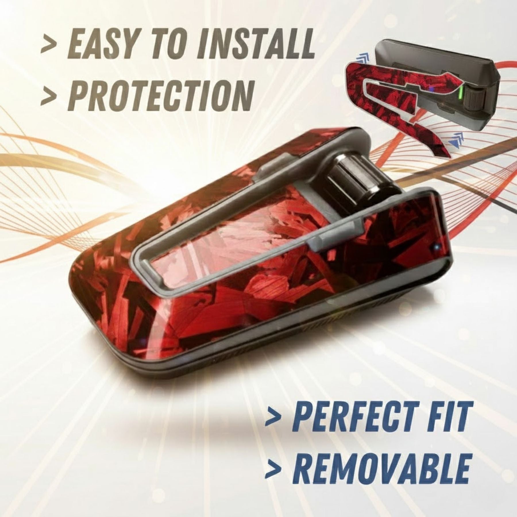 For Cardo Packtalk Edge Device Decal Sticker – Forged Carbon Black Matte (1pc)