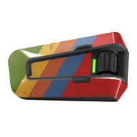 Skin for Cardo Packtalk Edge – Glossy or Matte Vinyl Decal Wrap – Vintage Racing Series (1pc) - MC Motoparts