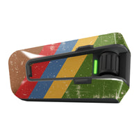 Skin for Cardo Packtalk Edge – Glossy or Matte Vinyl Decal Wrap – Vintage Racing Series (1pc) - MC Motoparts