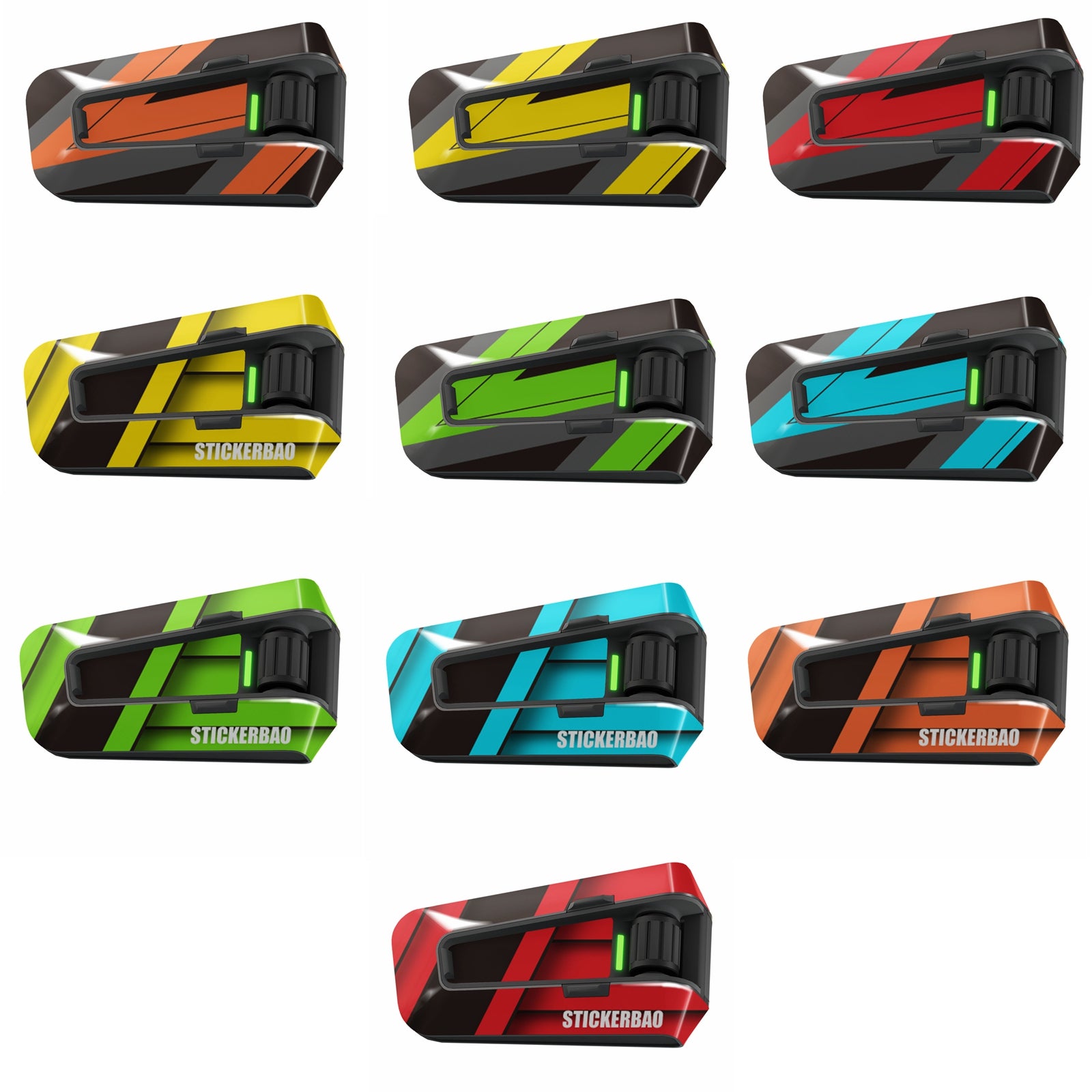 Skin for Cardo Packtalk Edge – Glossy or Matte Vinyl Decal Wrap – Cyber-Tech Series (1pc)