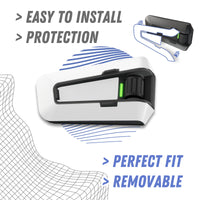 Skin for Cardo Packtalk Edge – Glossy or Matte Vinyl Decal Wrap – Flow & Kinetic Series (1pc)