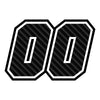 Personalize Custom MX Dirt Bike Motorcycle Racing Number Stickers - Carbon Fiber Style - MC Motoparts