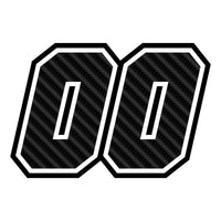 Personalize Custom MX Dirt Bike Motorcycle Racing Number Stickers - Carbon Fiber Style - MC Motoparts