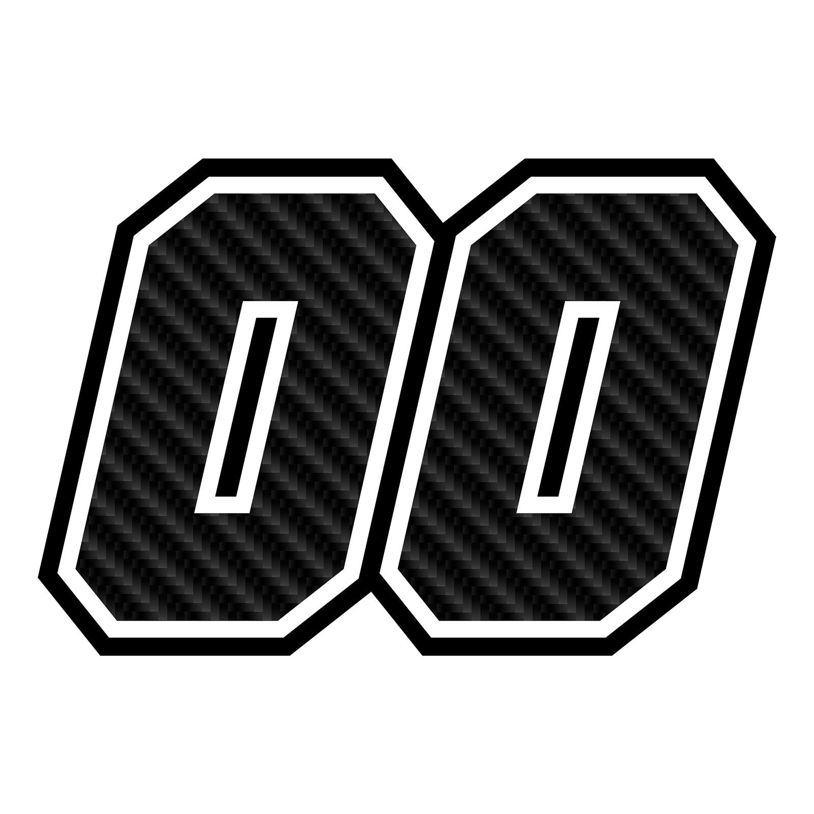 Personalize Custom MX Dirt Bike Motorcycle Racing Number Stickers - Carbon Fiber Style - MC Motoparts