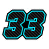 Personalize Custom MX Dirt Bike Motorcycle Racing Number Stickers - Carbon Fiber Style - MC Motoparts