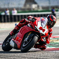 High-visibility MC Motoparts Elite Series racing number decals with gradient style for dirt bikes and motorcycles, personalized with name and number.