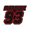 Personalize Custom MX Dirt Bike Motorcycle Racing Number Name Stickers - Carbon Fiber Style - MC Motoparts