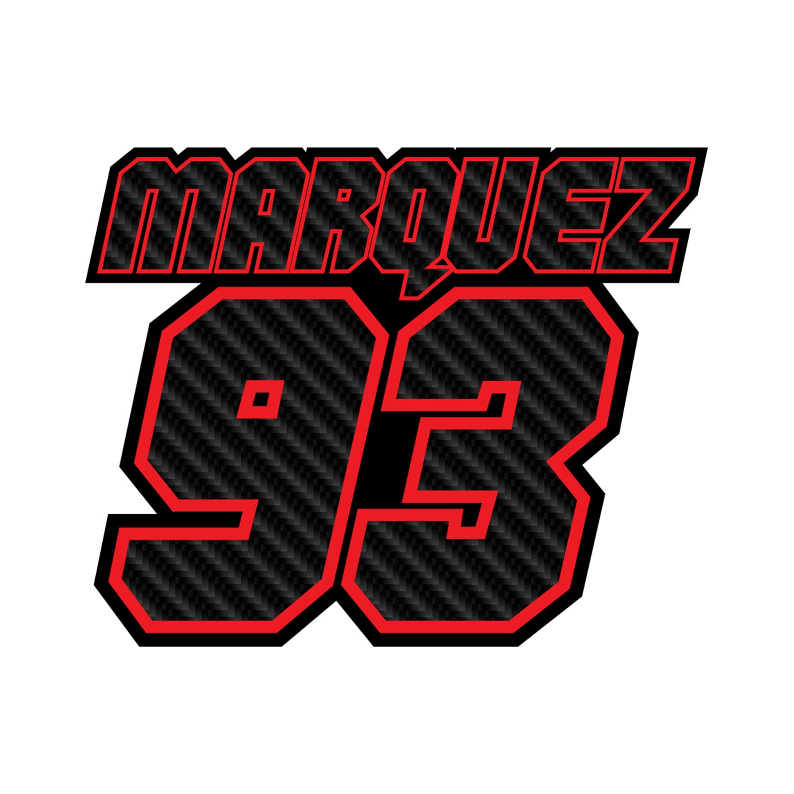 Personalize Custom MX Dirt Bike Motorcycle Racing Number Name Stickers - Carbon Fiber Style - MC Motoparts
