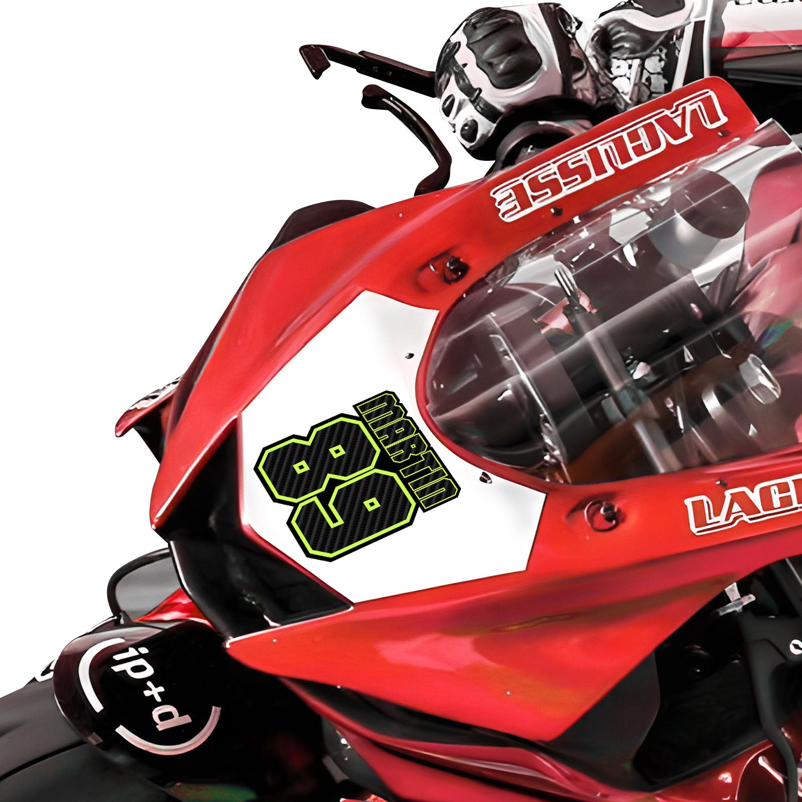 Personalize Custom MX Dirt Bike Motorcycle Racing Number Name Stickers - Carbon Fiber Style - MC Motoparts