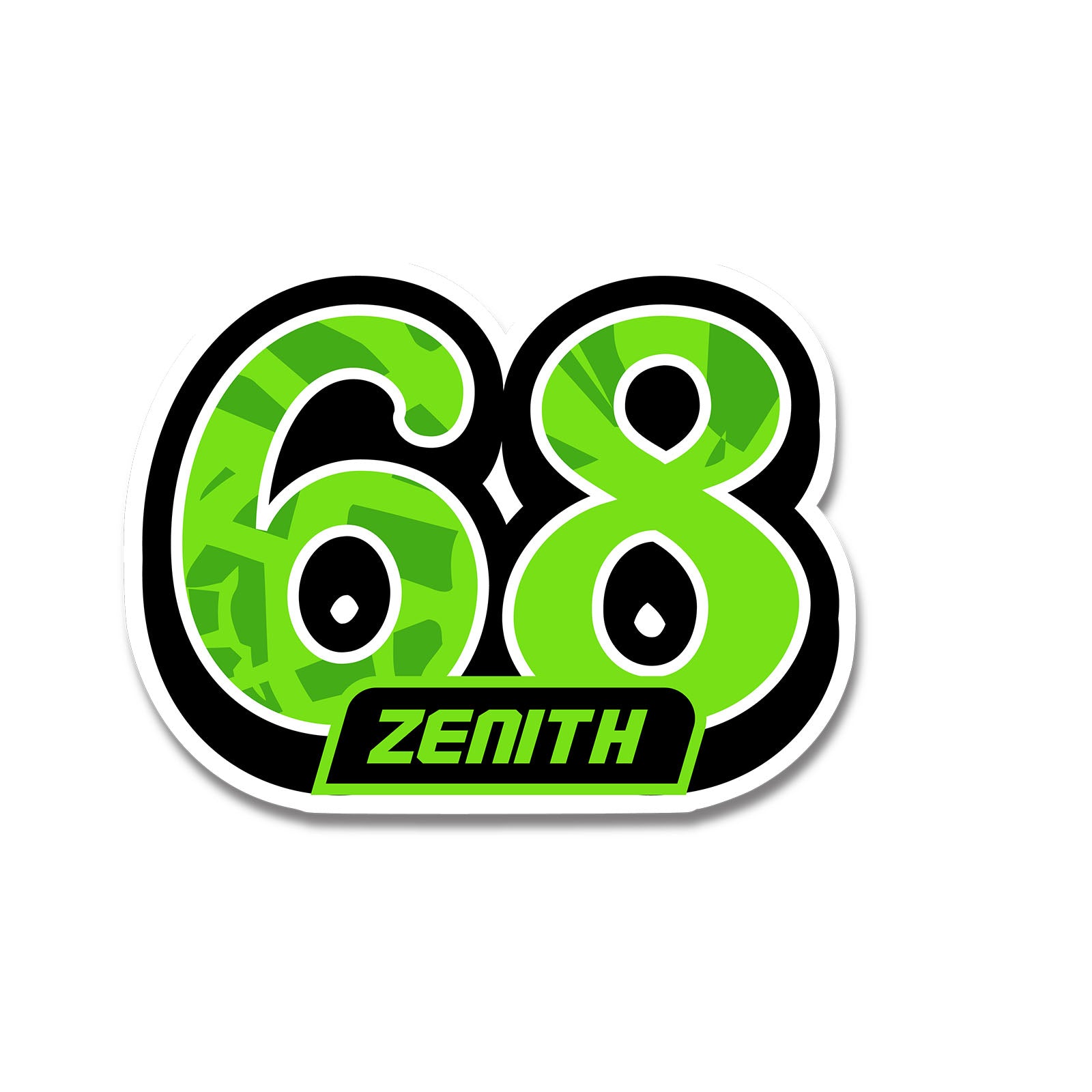 Set of three custom racing number decals with names for motocross and karting, featuring T20 solid color style by MC Motoparts.