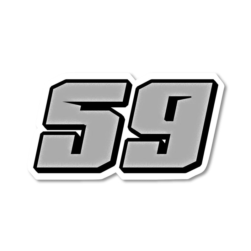 Three black custom racing number stickers for dirt bikes and motorcycles, featuring T30 solid color style vinyl decals.