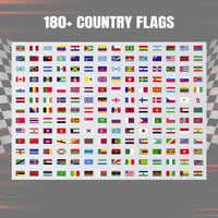 Custom racing number stickers with name and flag, MC Motoparts vinyl decals for dirt bikes, motocross, and motorcycles.