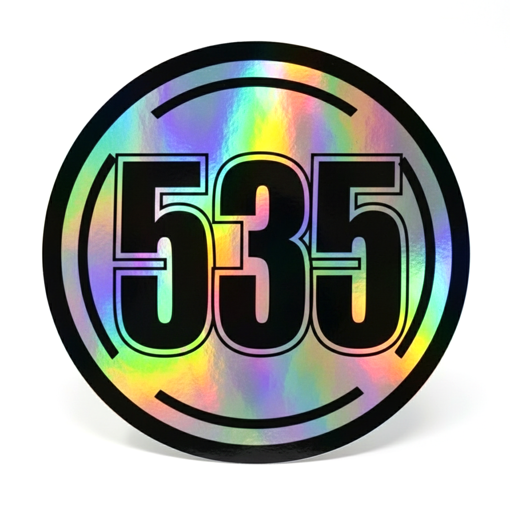 Custom Holographic Racing Number Stickers for Cars (Set of 2) - RCC004