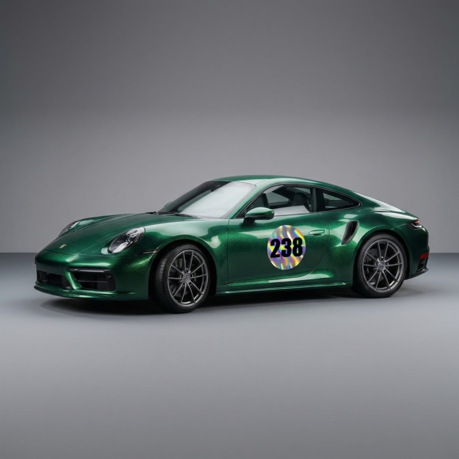 Custom Holographic Racing Number Stickers for Cars (Set of 2) - RCC006