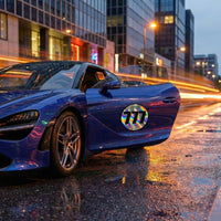 Custom Holographic Racing Number Stickers for Cars (Set of 2) - RCC006B