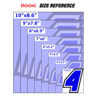 Personalize Custom MX Dirt Bike Motorcycle Racing Number Stickers - N32 - MC Motoparts