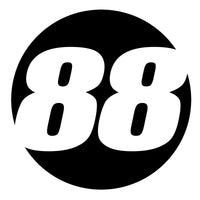 Solid Black Custom Hollow Racing Numbers - "Show-Through" Car Decals (Pair) - Style A