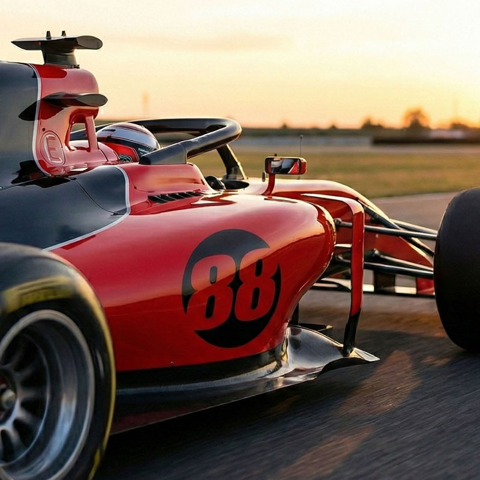 Solid Black Custom Hollow Racing Numbers - "Show-Through" Car Decals (Pair) - Style A