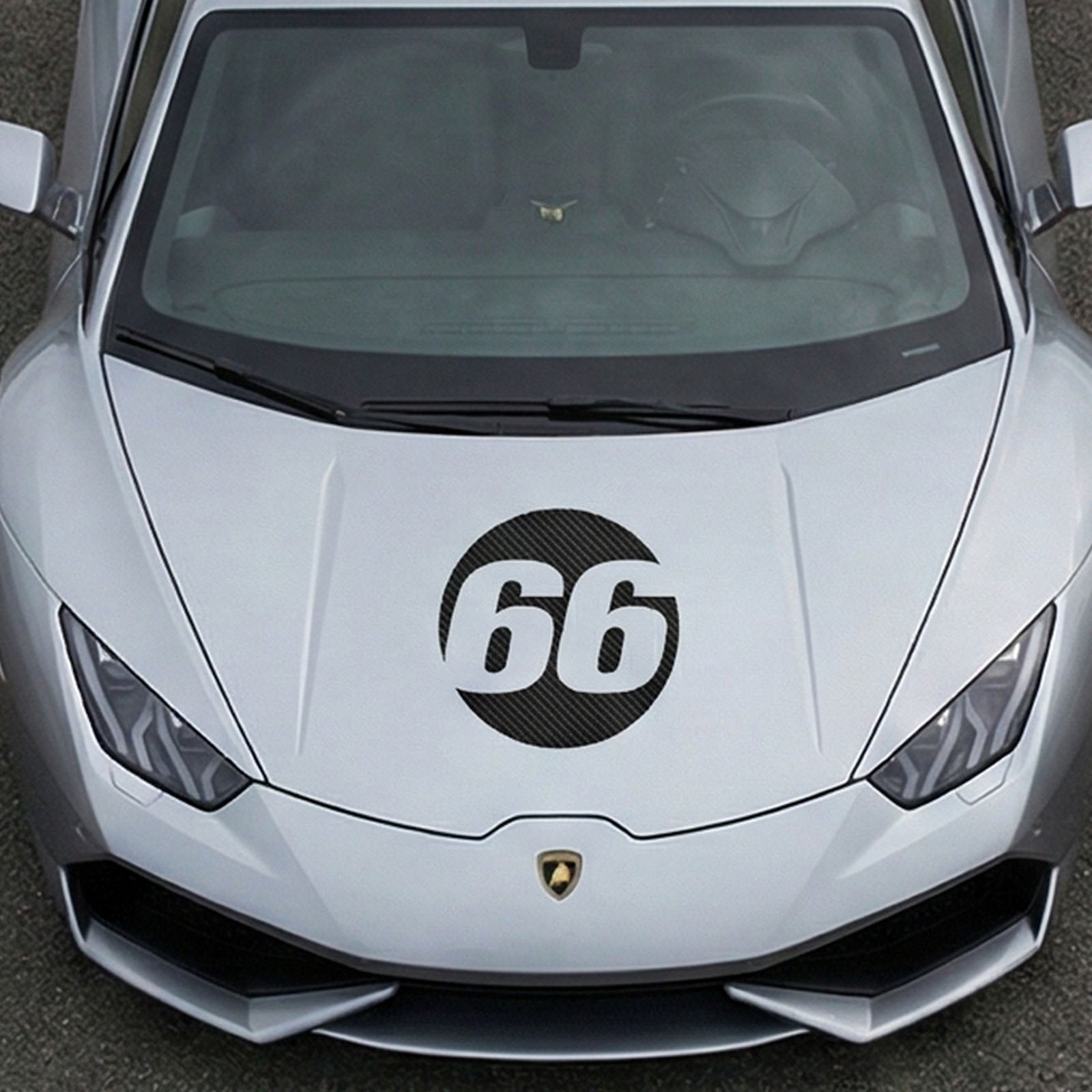 Custom 3D Textured Carbon Fiber Style Racing Numbers - Hollow "Show-Through" Decals (Pair) - Style A - MC Motoparts