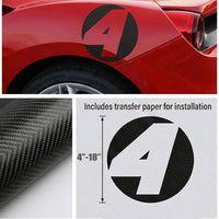 Custom 3D Textured Carbon Fiber Style Racing Numbers - Hollow "Show-Through" Decals (Pair) - Style B - MC Motoparts
