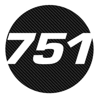 Custom 3D Textured Carbon Fiber Style Racing Numbers - Hollow "Show-Through" Decals (Pair) - Style C - MC Motoparts