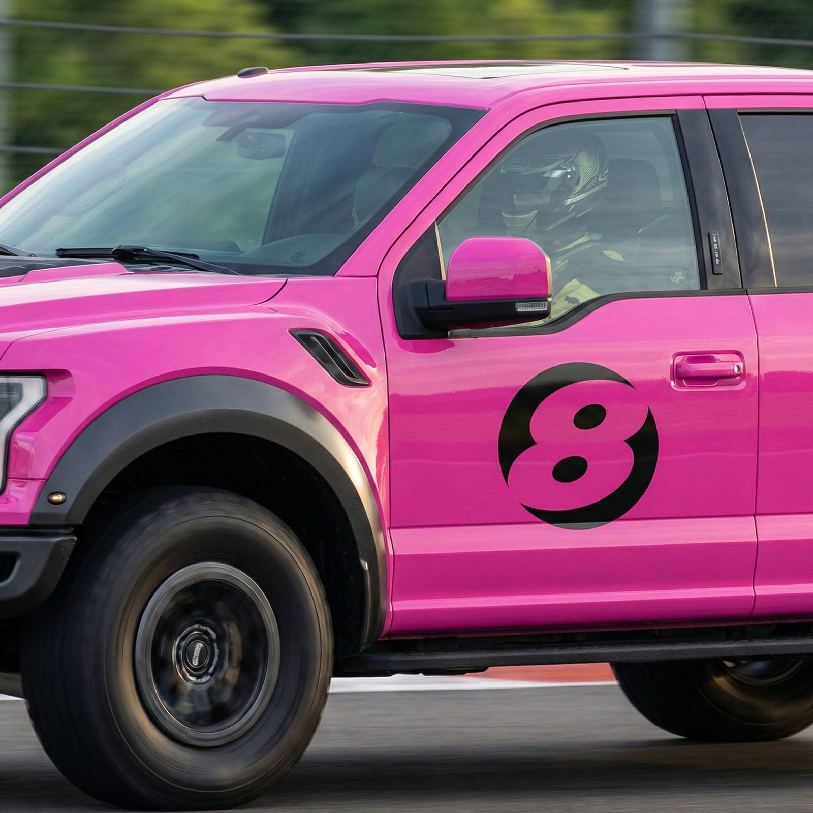 Solid Black Custom Hollow Racing Numbers - "Show-Through" Car Decals (Pair) - Style D - MC Motoparts