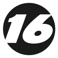 Custom 3D Textured Carbon Fiber Style Racing Numbers - Hollow "Show-Through" Decals (Pair) - Style D - MC Motoparts