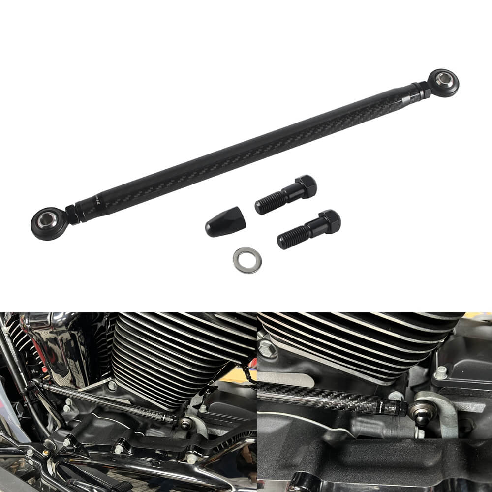 harley davidson gear shift linkage Carbon Fiber Adjustable Clutch Shifter Linkage For Harley Touring Street Glide Road Glide Ultra Limited FLHR Softail 1986-2026 Chrome