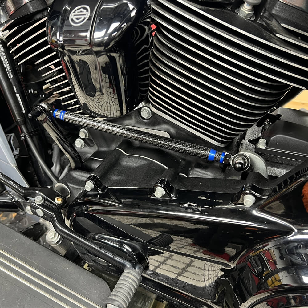 Carbon Fiber Adjustable Clutch Shifter Linkage For Harley Touring Street Glide Road Glide Ultra Limited FLHR Softail 1986-2026 - pazoma