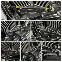 Carbon Fiber Adjustable Clutch Shifter Linkage For Harley Touring Street Glide Road Glide Ultra Limited FLHR Softail 1986-2026 - pazoma