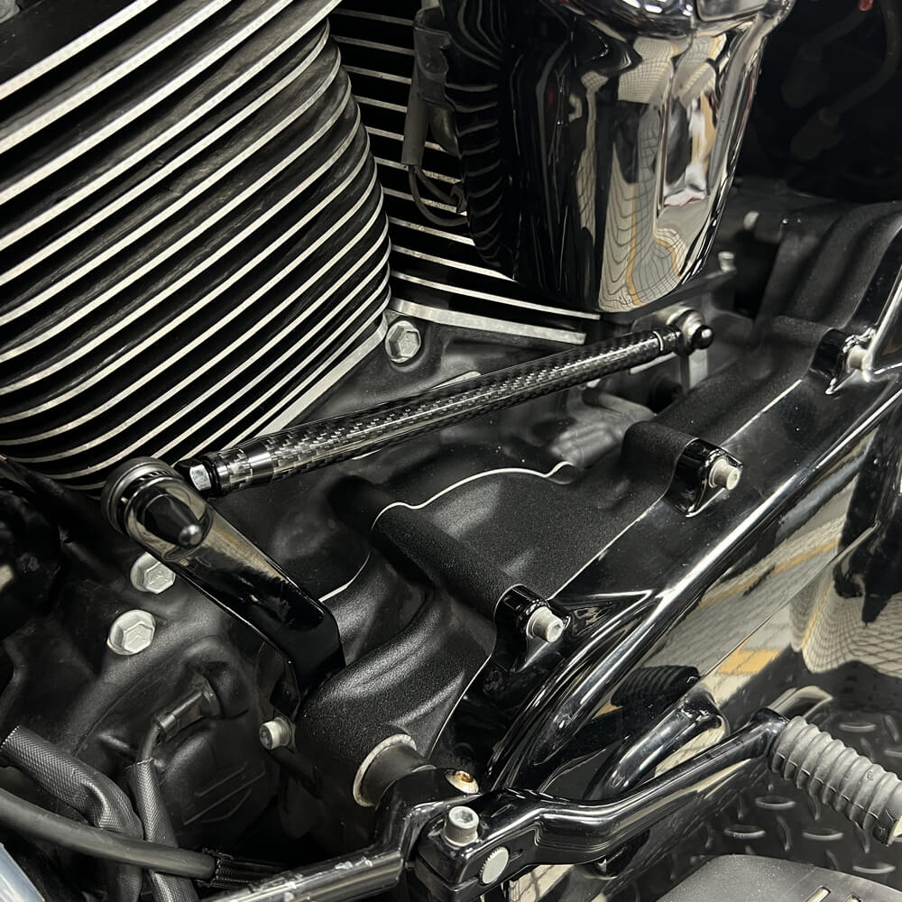 Carbon Fiber Adjustable Clutch Shifter Linkage For Harley Touring Street Glide Road Glide Ultra Limited FLHR Softail 1986-2026 - pazoma