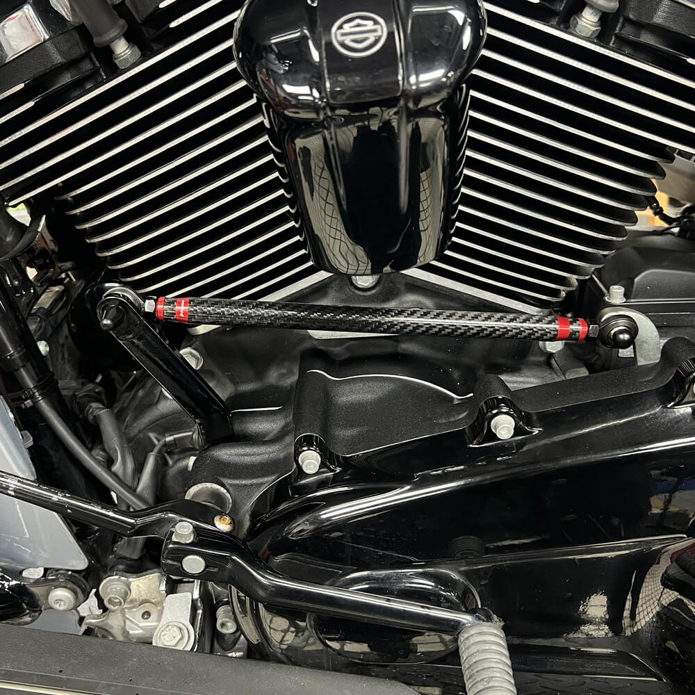 Carbon Fiber Adjustable Clutch Shifter Linkage For Harley Touring Street Glide Road Glide Ultra Limited FLHR Softail 1986-2026 - pazoma