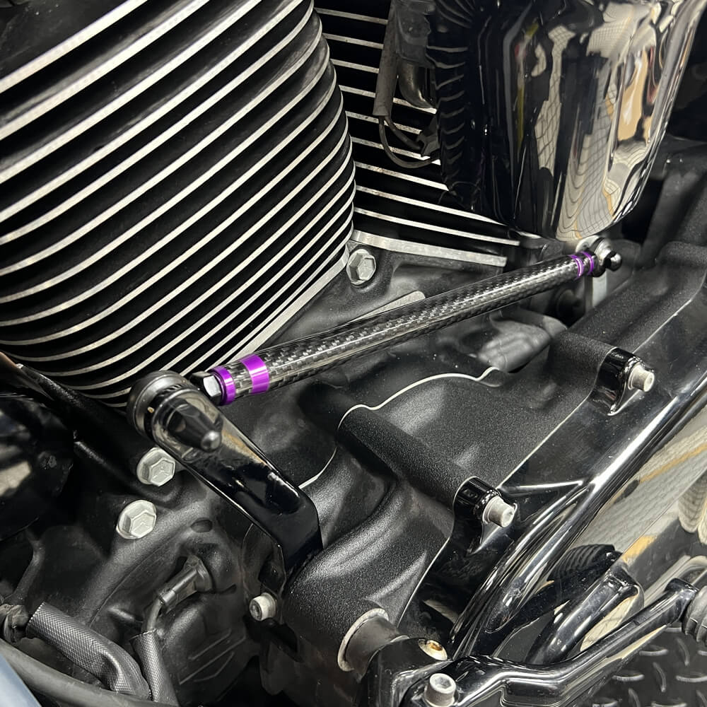 Carbon Fiber Adjustable Clutch Shifter Linkage For Harley Touring Street Glide Road Glide Ultra Limited FLHR Softail 1986-2026 - pazoma