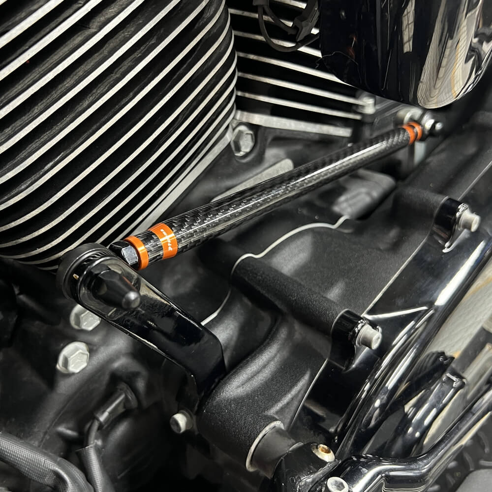 Carbon Fiber Adjustable Clutch Shifter Linkage For Harley Touring Street Glide Road Glide Ultra Limited FLHR Softail 1986-2026 - pazoma