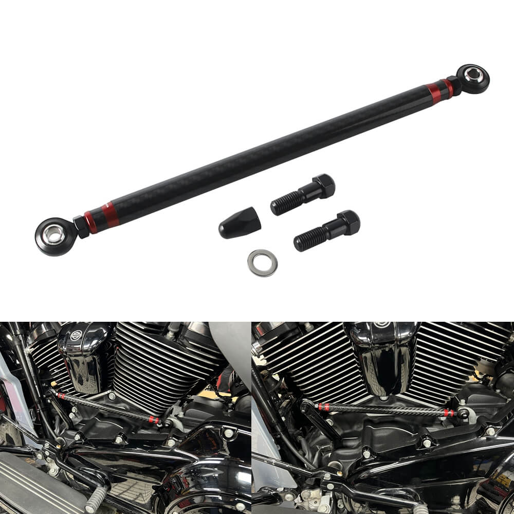 Carbon Fiber Adjustable Clutch Shifter Linkage For Harley Touring Street Glide Road Glide Ultra Limited FLHR Softail 1986-2026 - pazoma