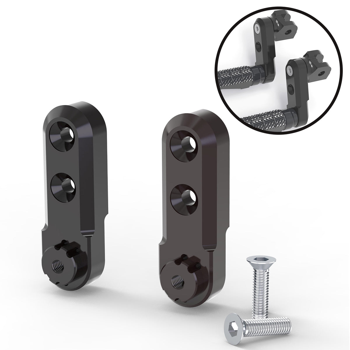 Adaptateurs d'abaissement de 40 mm pour repose-pieds avant et arrière