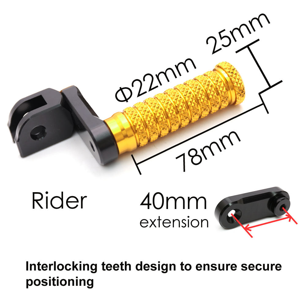 Kawasaki M-Grip POLE Adjustable Rider Foot Peg Set | MC Motoparts