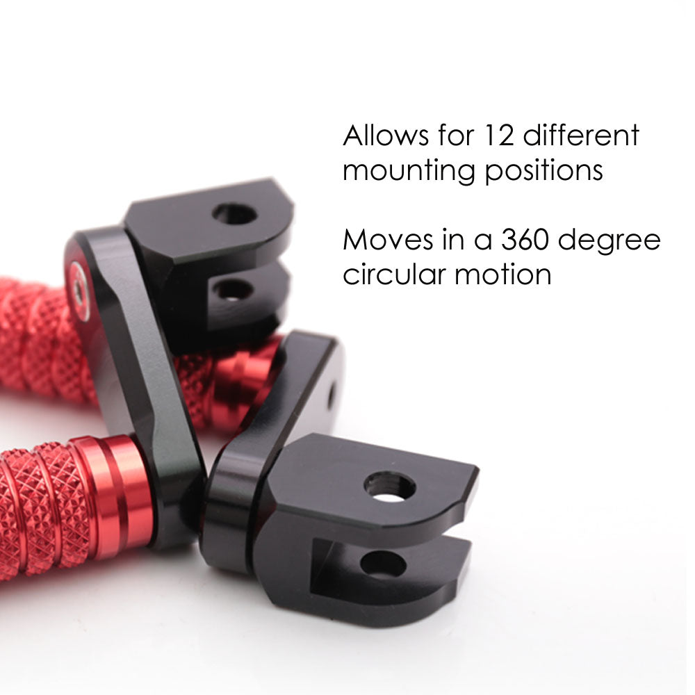 {Front}  Fits Greenger G3S G3 2023-2024 40mm Adjustable POLE Foot Pegs - MC Motoparts