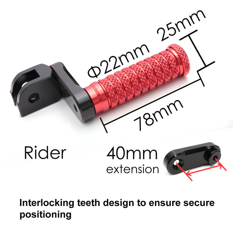 {Delantero} Se adapta a Honda CBR650R CB500X NX500 Estriberas de poste de descenso de 40 mm