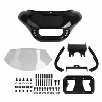 Harley Dyna Low Rider Street Bob Fat Bob FXR Front Headlight Shark Fairing w/Baja Designs Dual LP4 Lighting Bracket Mount