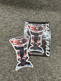 Custom Motorcycle Gas Tank Pad Protector Anti-Slip Fish Bone Shield - Upload Your Photo Image to create your unique TANK PAD - MC Motoparts