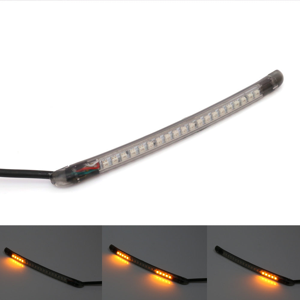15cm AMP-Z Rear LED Turn Signal Brake Light Strip - Smoke Cover