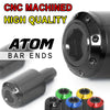 Fit Yamaha MT-09 FZ-09 Tracer 13-23 Engraved Logo ATOM Bar Ends - MC Motoparts