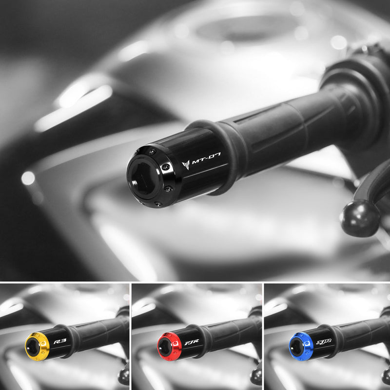 Fit Yamaha MT-09 FZ-09 Tracer 13-23 Engraved Logo ATOM Bar Ends - MC Motoparts
