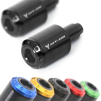 Fit Yamaha MT-09 FZ-09 Tracer 13-23 Engraved Logo ATOM Bar Ends - MC Motoparts