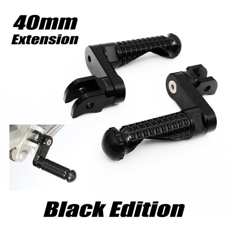 {Front}  Fits Moto Guzzi V9 V7 V100 BLACK SHADOW 40mm Extension Foot Pegs