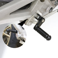 {Delantero} Se adapta a las clavijas de extensión de 25 mm para Aprilia Tuono V4 BLACK SHADOW