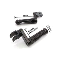 {Delantero} Se adapta a las clavijas de extensión de 25 mm para Aprilia Tuono V4 BLACK SHADOW