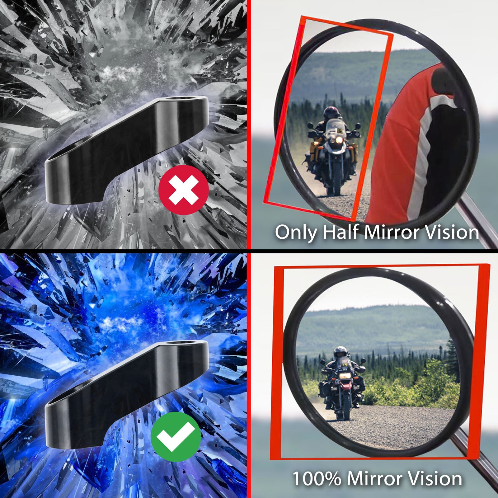 Compatible con Honda Monkey CB1000R CB500R CB300R extensor y elevador de espejo retrovisor