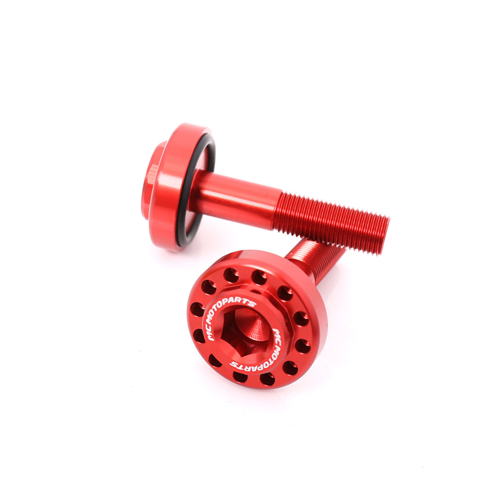 RED CNC Anodized Rearset Frame Caps For Ducati HYPERMOTARD 796 2010-2012 - MC Motoparts